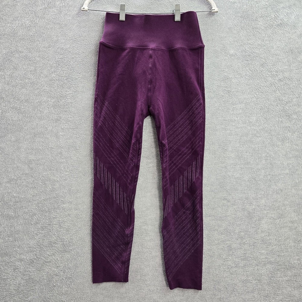 Fabletics Women Activewear‎ Pants L Purple Elastane Nylon Polyester Leggings